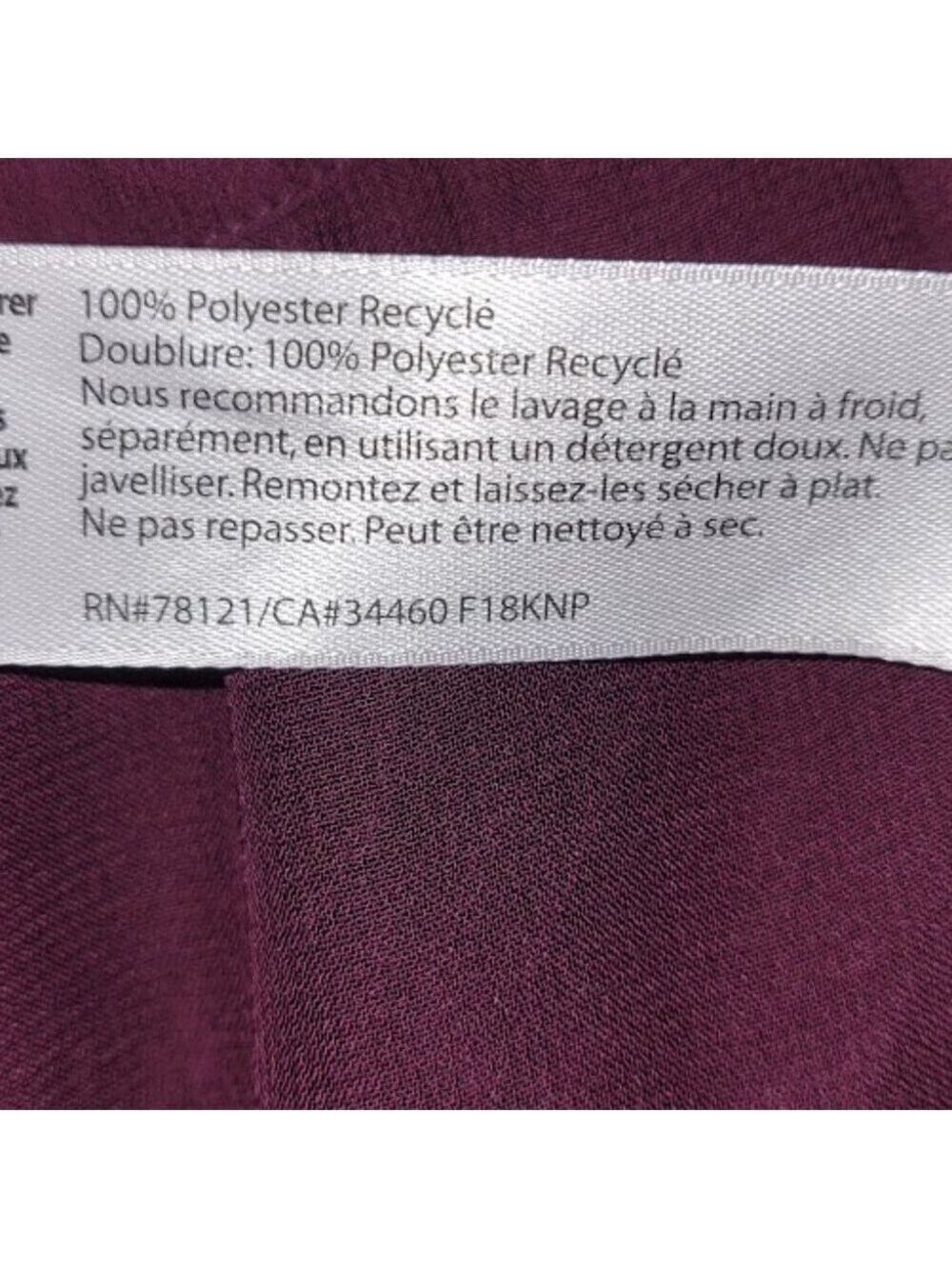 Eileen Fisher Knife Pleat Midi Skirt Purple Polyester Women's Size 12 - Picture 8 of 9